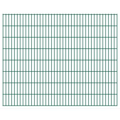 vidaXL 2D Panele i słupki ogrodzeniowe 2008x1630 mm 24 m zielone