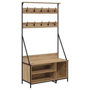 vidaXL Wieszak na Ubrania z p&oacute;łką Dąb rzemieślniczy 100 x 41 x 184 cm