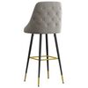 vidaXL Stołki barowe, 2 szt., jasnoszare, tapicerowane aksamitem