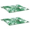 vidaXL Poduszki na krzesła, 2 szt., wzór w liście, 40x40x4 cm, tkanina