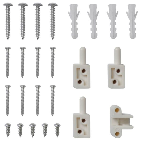 vidaXL Screen na owady z zawiasami Biały i czarny 100 x 215 cm