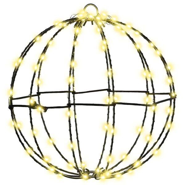 vidaXL Piłka z 192 diodami LED 2 pcs Ciepła biel 30 x 30 x 32 cm Metal