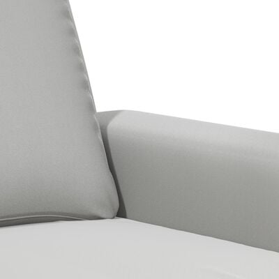 vidaXL Sofa 2-osobowa, jasnoszara, 120 cm, tapicerowana mikrofibrą