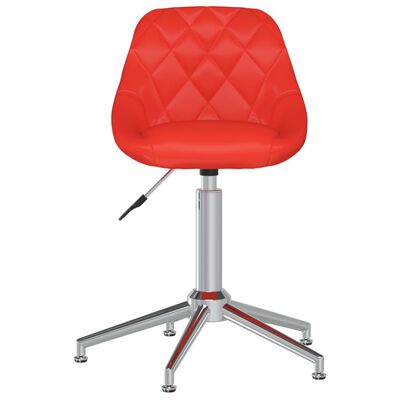vidaXL Obrotowe krzesło biurowe, czerwone, sztuczna skóra