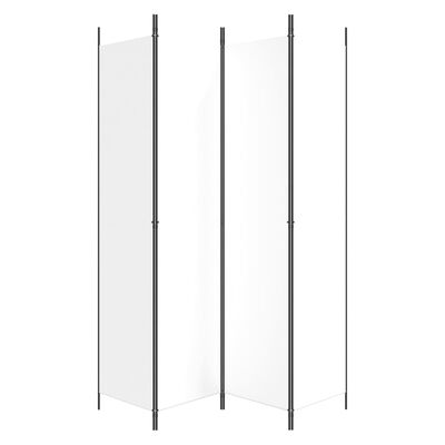 vidaXL Parawan 4-panelowy, biały, 200x220cm, tkanina