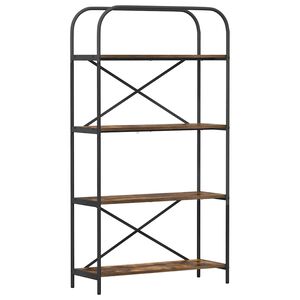vidaXL P&oacute;łka na książki 4 poziomy 80 x 30 x 146 cm Drewno inżynieryjne