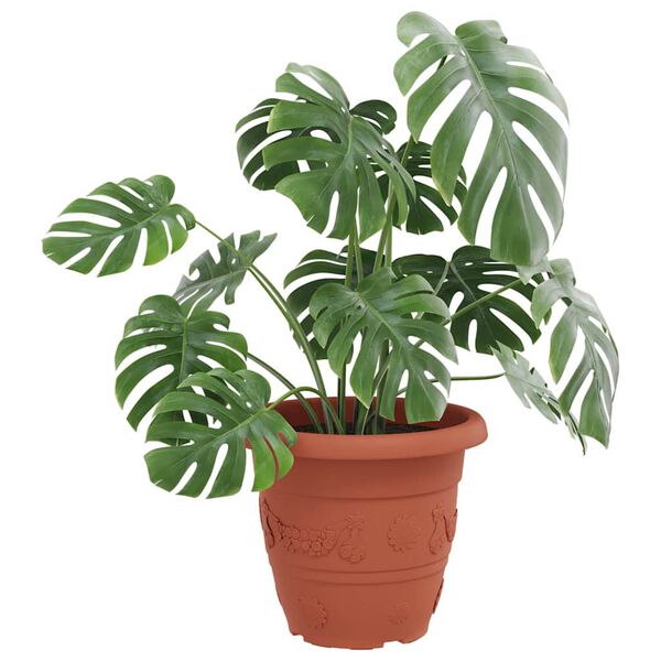 vidaXL Okrągła doniczka na kwiaty 24 pcs Czerwony ceglasty