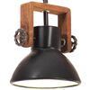 vidaXL Industrialna lampa wisząca, 25 W, czarna, okrągła, 19 cm, E27