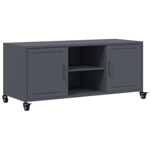 vidaXL Szafka RTV, antracytowa, 100,5x39x43,5 cm, stal
