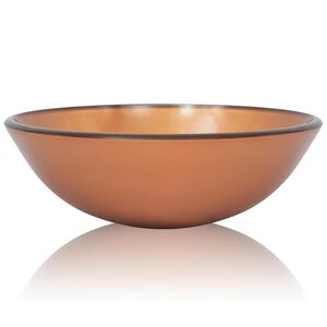 vidaXL Umywalka z hartowanego szkła, 42 cm, brązowa