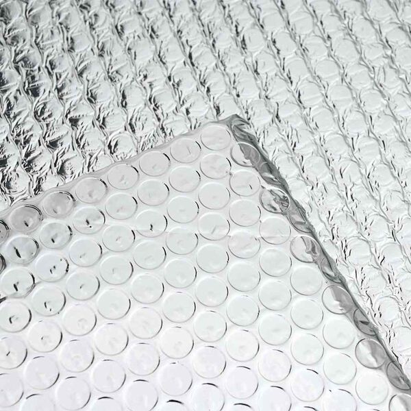 vidaXL Ekran zagrzejnikowy Srebrny 1 x 5 m Aluminium