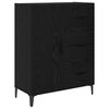 vidaXL Highboard Czarny Dąb 69,5 x 34 x 180 cm Materiał drewnopochodny