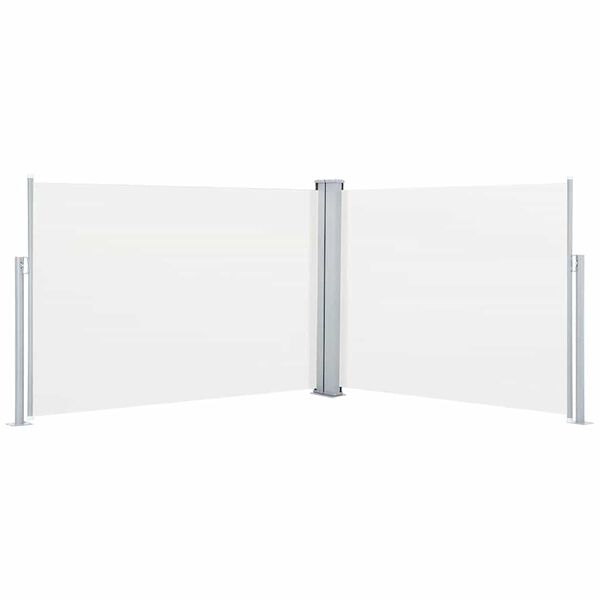 vidaXL Zwijana markiza boczna, kremowa, 120 x 1000 cm