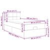 vidaXL Rama ł&oacute;żka otomana z materacem, brązowa, 80x200 cm, tkanina
