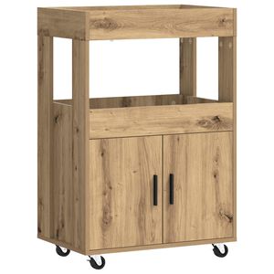vidaXL W&oacute;zek Barowy Dąb artisan 60 x 39,5 x 89 cm Drewno inżynieryjne