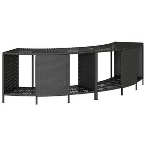 vidaXL Szafki do spa, 2 szt., czarne, polirattan