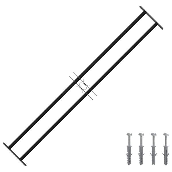 vidaXL Kratka Okienna Czarny 176 x 30 cm Stal malowana proszkowo