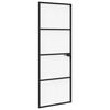 vidaXL Drzwi domowe 76 x 201,5 x 3,5 cm Aluminium i szkło hartowane