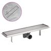 vidaXL Odpływ/Spust przysznicowy liniowy 530x140 mm, stal nierdzewna