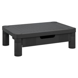 vidaXL Podstawka pod monitor, czarna, 43x30,5x13 cm