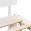 vidaXL Ramka łóżka Z zagłówkiem Biały 140 x 190 cm Lite drewno sosnowe