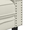 vidaXL Sofa Chesterfield z wałkami, dwuosobowa, kremowa, aksamit