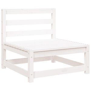 vidaXL Sofa ogrodowa bez podłokietnik&oacute;w, biała, 70x70x67 cm, sosnowa