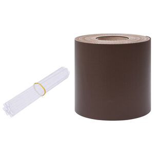 vidaXL Taśma prywatyzująca PVC 35x0,19 m Brązowa