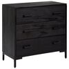 vidaXL Komoda, czarna, 75x35x70 cm, lite drewno sosnowe