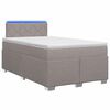 vidaXL Ł&oacute;żko Box Spring z materacem i LED Ciemnoszary 120 x 200 cm
