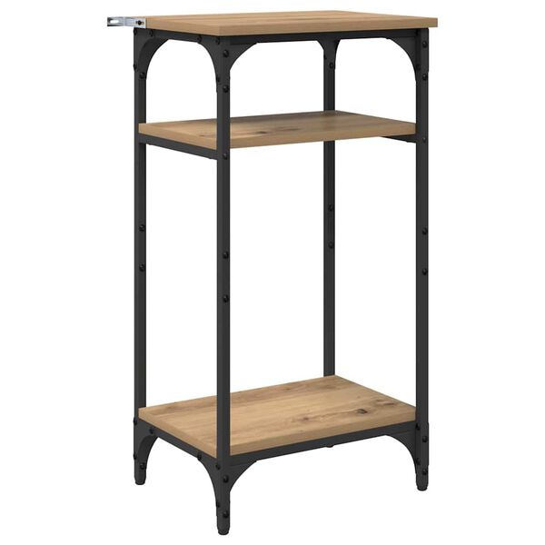 vidaXL Stolik boczny z p&oacute;łką Dąb rzemieślniczy 40 x 30 x 75 cm