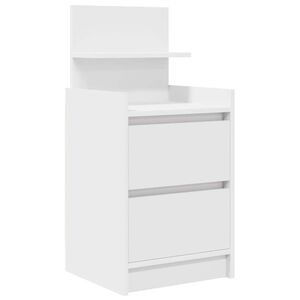 vidaXL Szafka nocna z 2 szufladami Biała 38x34x80 cm