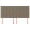 vidaXL Zagł&oacute;wek taupe 160x5x118/128 cm materiał
