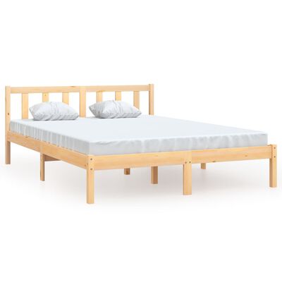 vidaXL Rama łóżka, lite drewno sosnowe, 160x200 cm