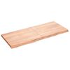 vidaXL Blat do łazienki, jasnobrązowy, 120x50x(2-4) cm, lite drewno