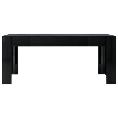 vidaXL Stół na wysoki połysk, czarny, 180x90x76 cm, płyta wiórowa