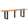 vidaXL Ławka, 160 cm, lite drewno akacjowe i stal