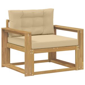 vidaXL Środkowa sofa ogrodowa Poliester Biały