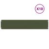 vidaXL Obrzeża trawnikowe 10 szt. Oliwkowo-zielone 20x103 cm
