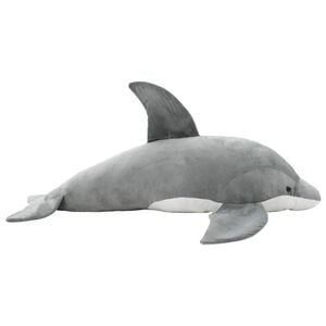 vidaXL Pluszowy delfin przytulanka, szary