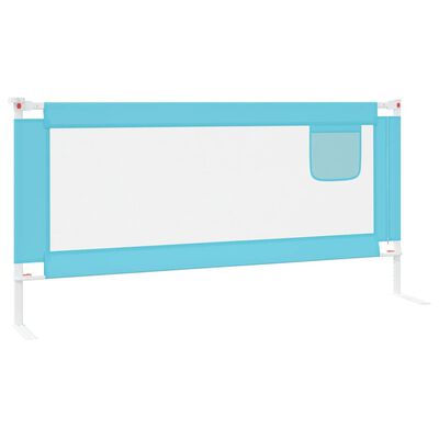vidaXL Barierka do łóżeczka dziecięcego, niebieska, 190x25 cm, tkanina