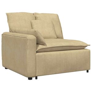 vidaXL Modułowy podłokietnik sofy modułowej z poduszkami Szarozielony