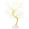 vidaXL Mini choinka Starburst 2 szt. złoty 12 x 50 cm Stal 108 LED