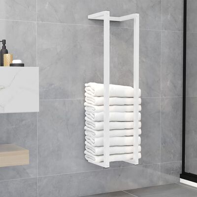 vidaXL Stojak na ręcznik, biały, 25x20x95 cm, stalowy