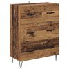 vidaXL Highboard z szufladą 2 pcs Stare drewno Materiał drewnopochodny