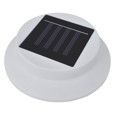 vidaXL Solarne lampy ogrodzeniowe LED, 12 szt., białe