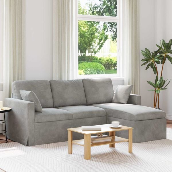 vidaXL Sofa Jasnoszary