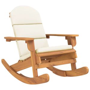 vidaXL Fotel bujany Adirondack z poduszkami, lite drewno akacjowe