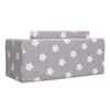 vidaXL 2-os. sofa dla dzieci, rozkładana, szara w gwiazdki, plusz