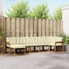 vidaXL Zestaw sof na zewnątrz z poduszką 7 pcs Naturalny i Kremowy